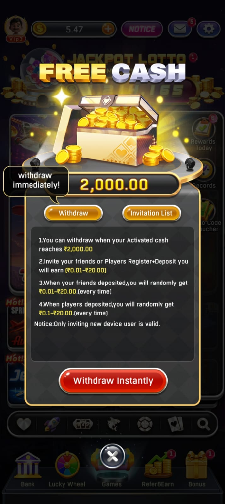 Yono Blast APK Free Cash Withdrawal Screenshot - Jaiho Yono Games